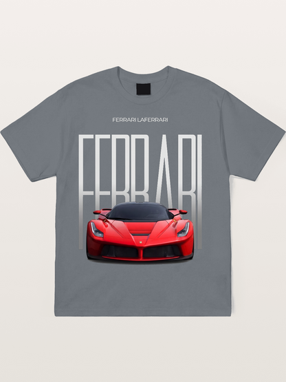 Red Ferrari LaFerrari Hypercar Cotton T-shirt