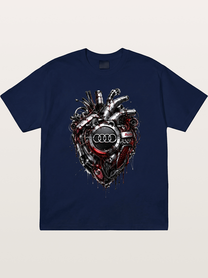 Audi Mechanical Heart Poster Gildan T-shirt