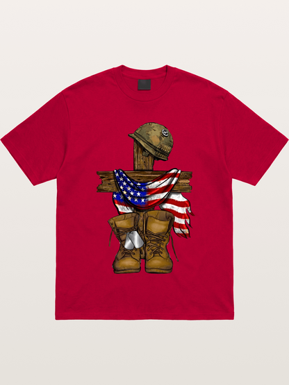 Military Cross Memorial Tribute Design Gildan T-shirt