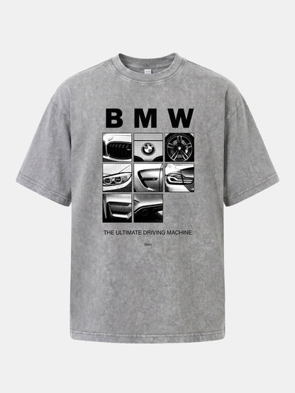 BMW 9 Grid Detail Collage Washed T-shirt