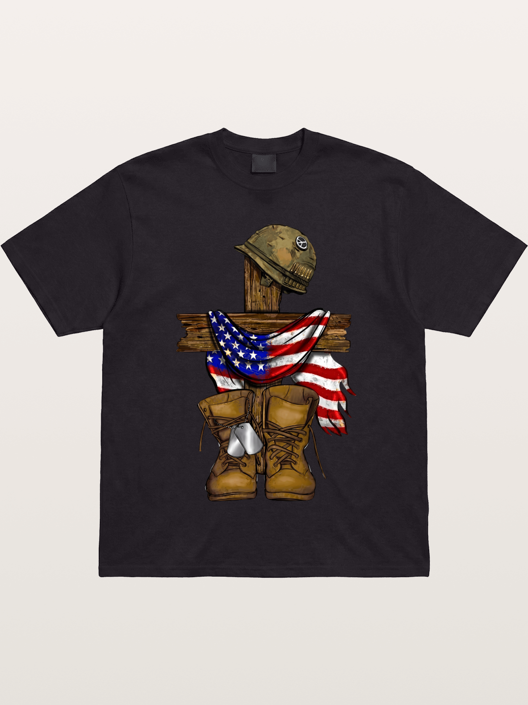 Military Cross Memorial Tribute Design Gildan T-shirt