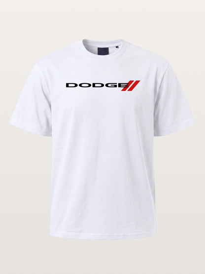 Dodge Red Strip Badge Print Gildan T-shirt