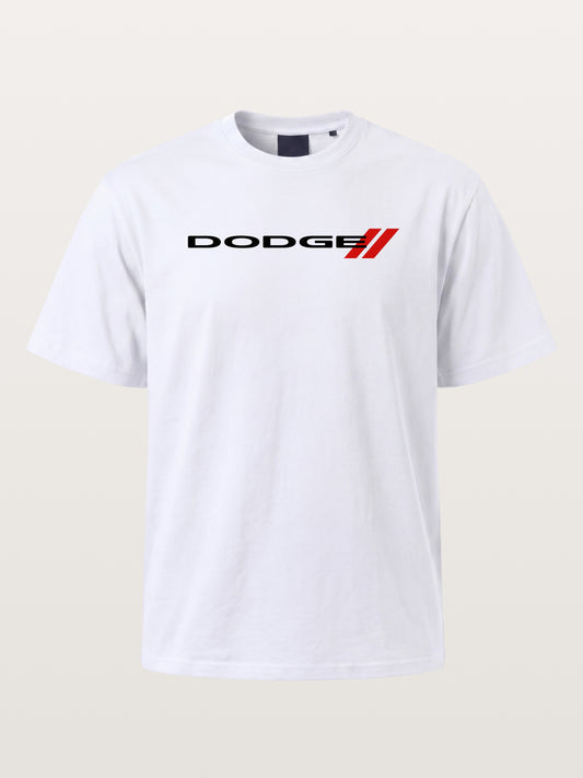 Dodge Red Strip Badge Print Gildan T-shirt