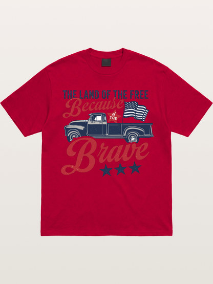 Land of the Free Vintage American Truck Gildan T-shirt