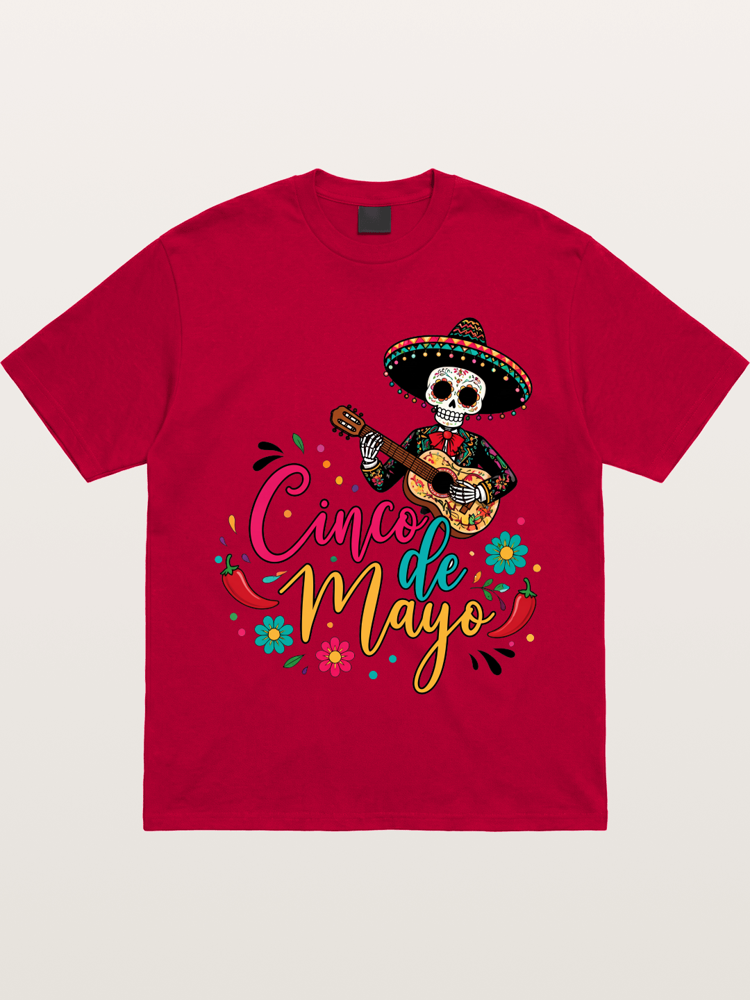 Cinco De Mayo Sugar Skull Graphic Gildan T-shirt