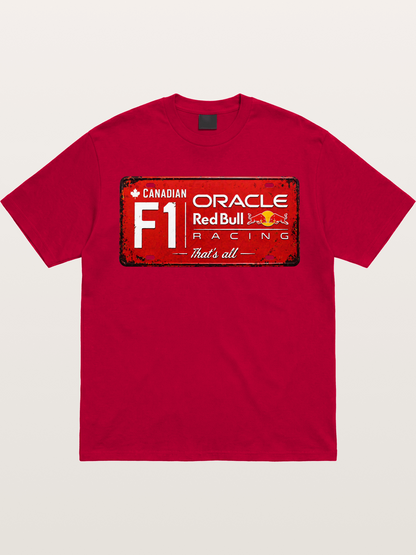 Red Bull F1 Vintage License Plate Gildan T-shirt