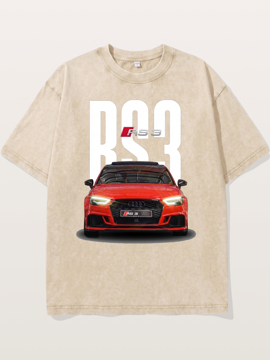 Audi RS3 Red Performance Sedan Washed T-shirt