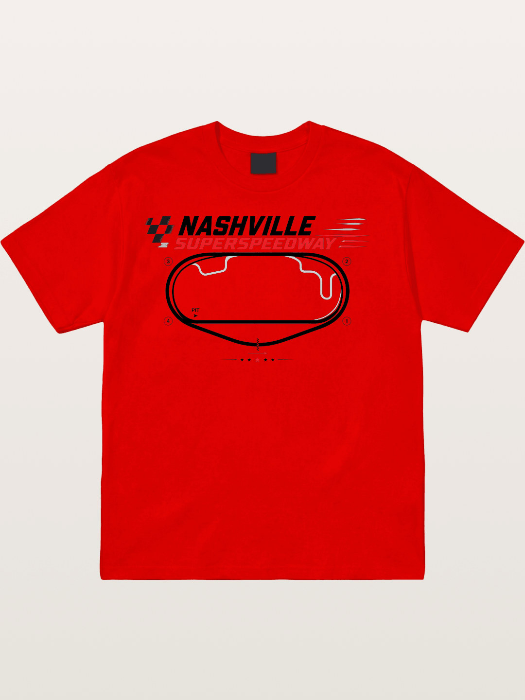 Nashville Superspeedway Oval Layout Cotton T-shirt