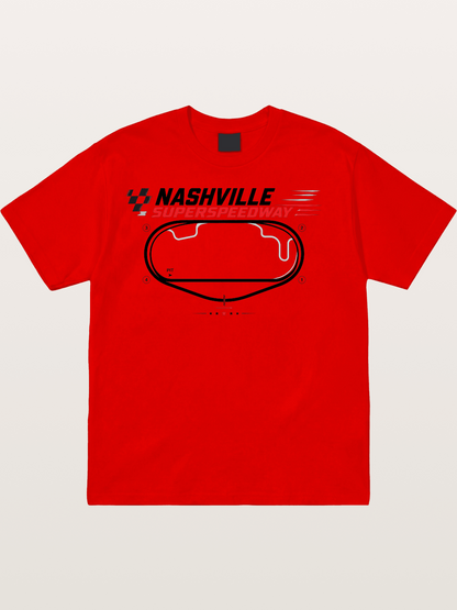 Nashville Superspeedway Oval Layout Cotton T-shirt