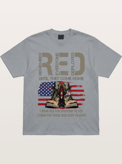 I Wear Red for Those Who Keep Us Free Gildan T-shirt