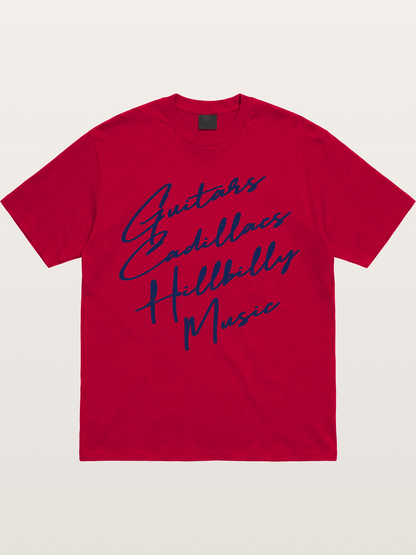 Guitars & Cadillacs Music Print Gildan T-shirt