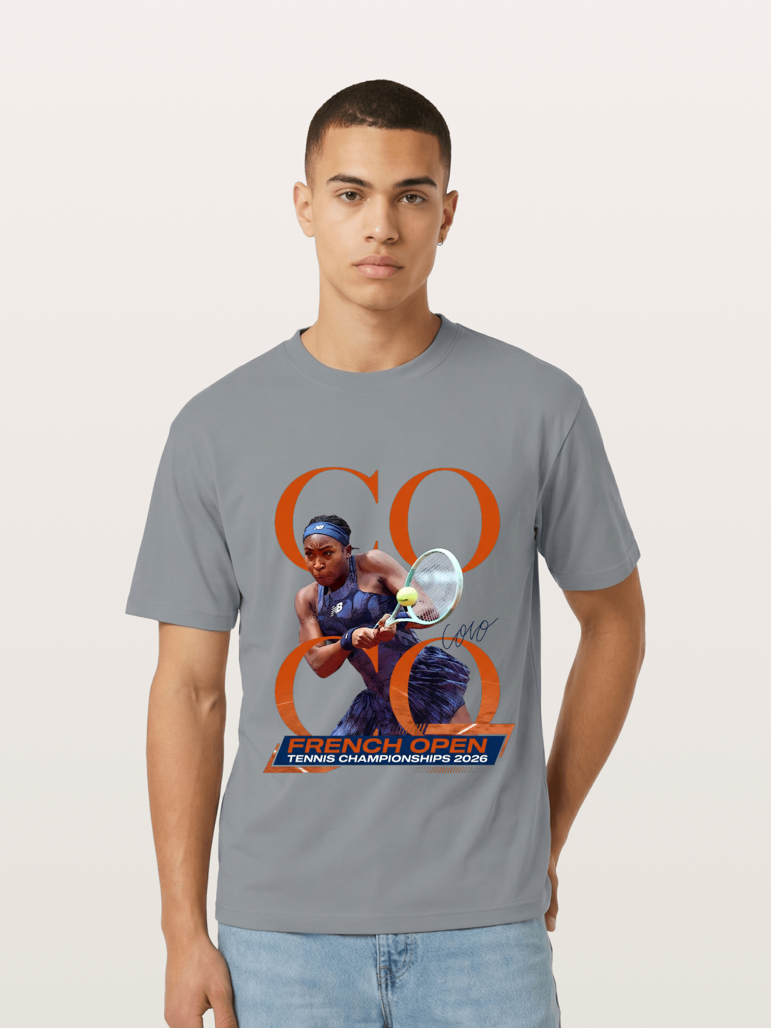 Coco Gauff French Open Portrait Gildan T-shirt