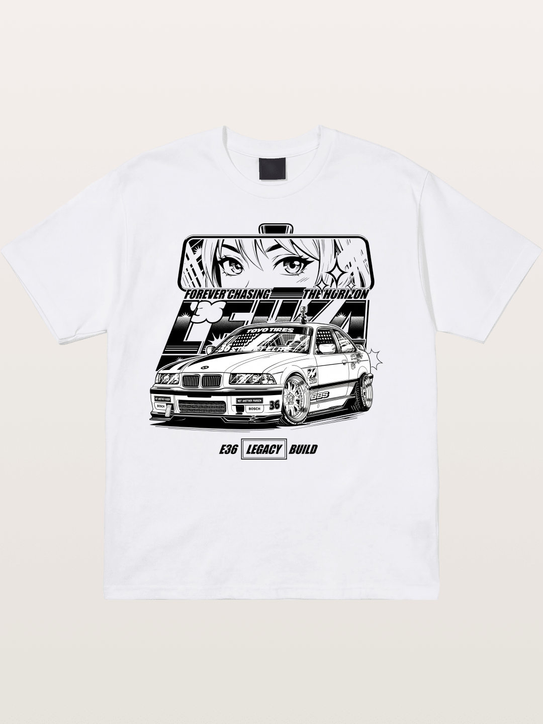 Vintage Race Car Cotton T-shirt