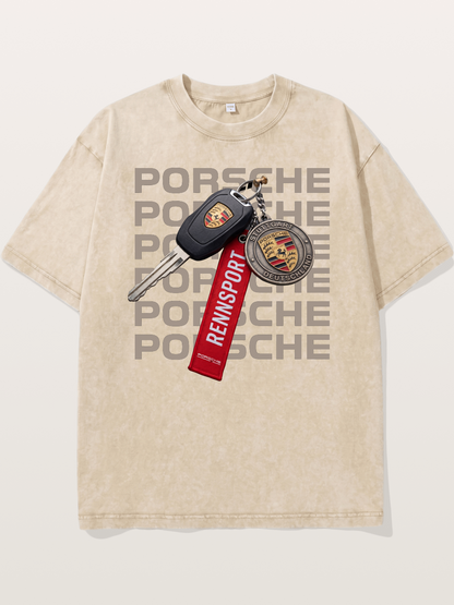 Porsche Key Rennsport Accessory Washed T-shirt