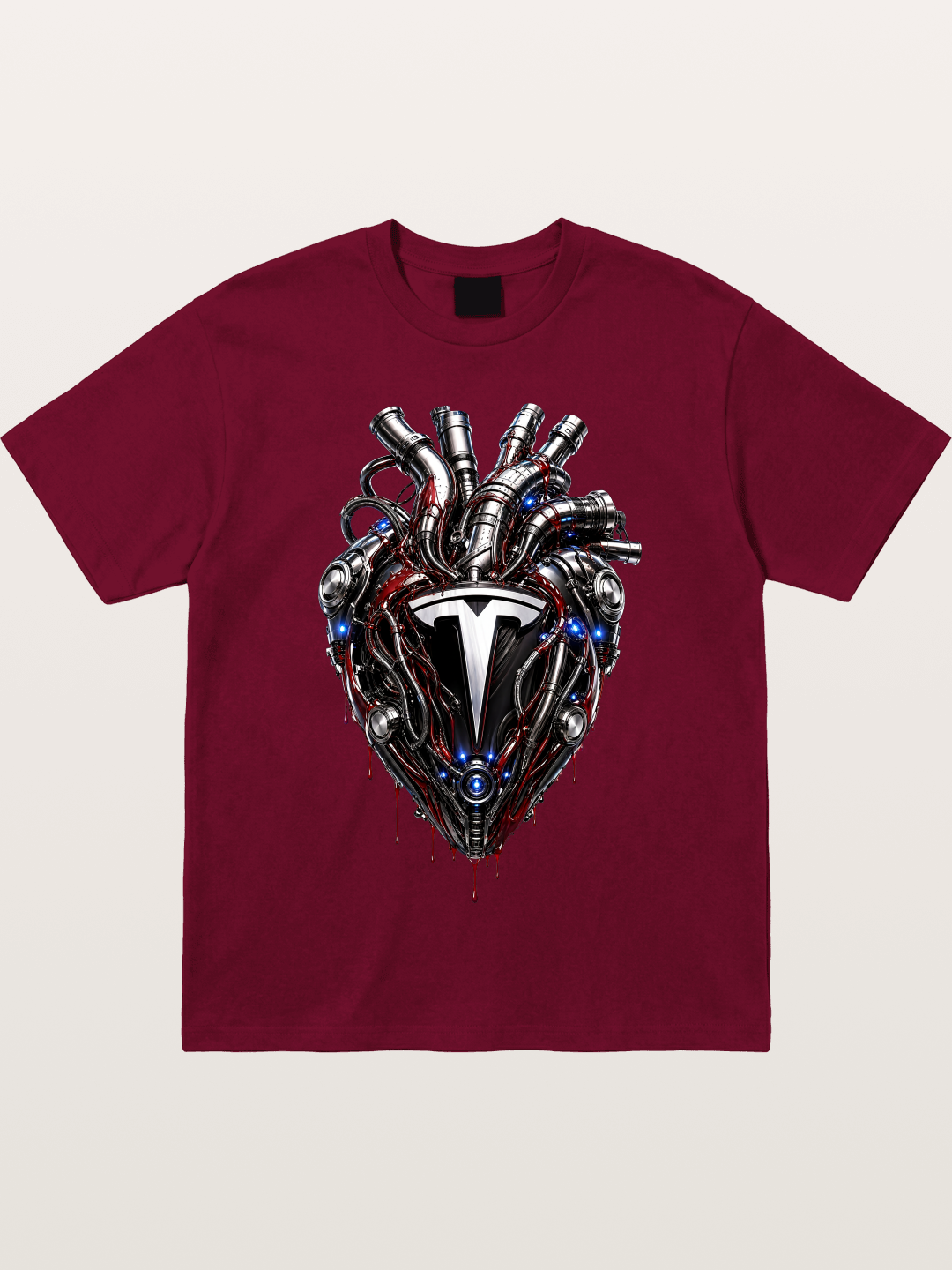 Tesla Mechanical Heart Art Gildan T-shirt