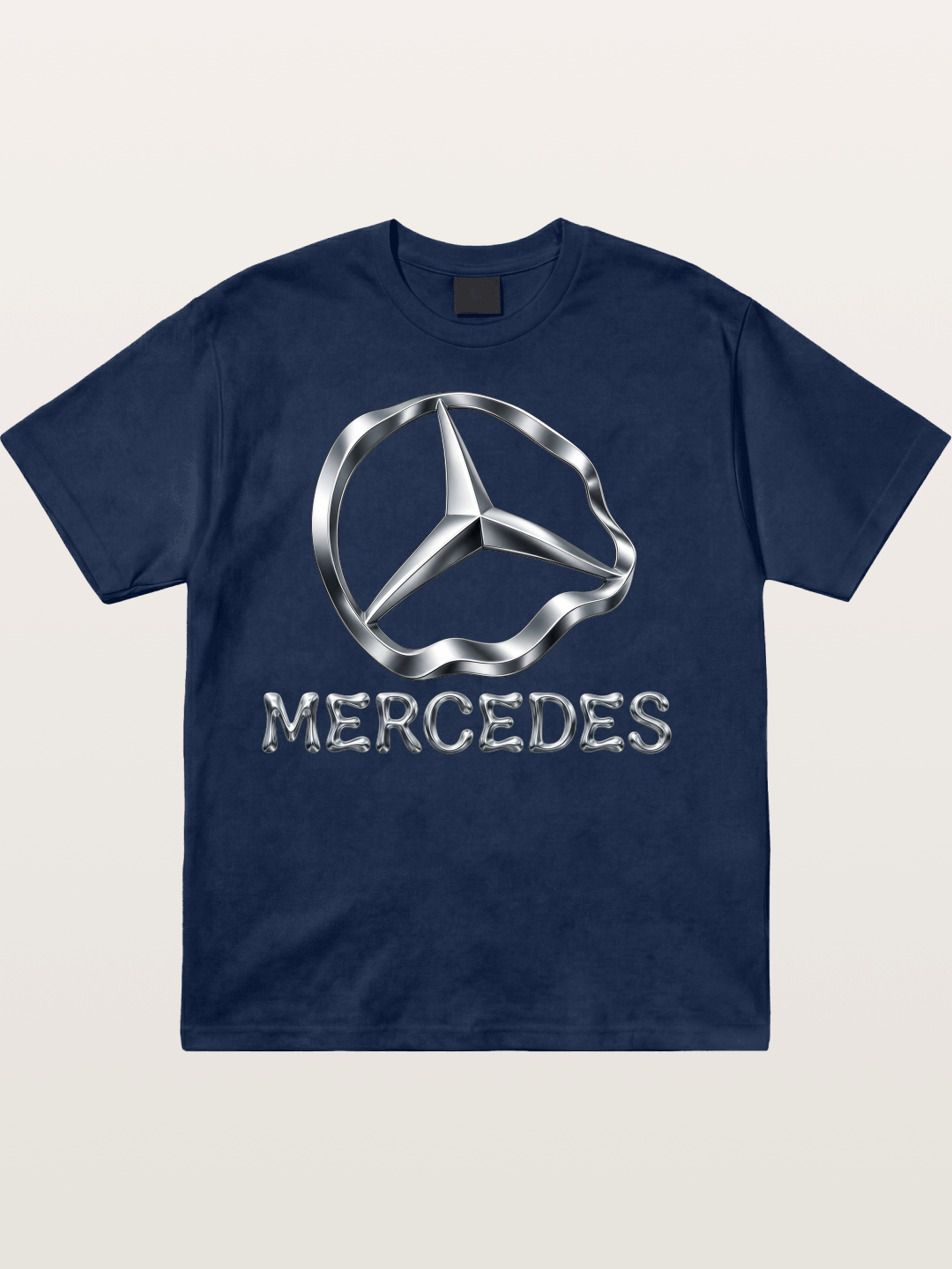 Mercedes Liquid Metal Logo Cotton T-shirt