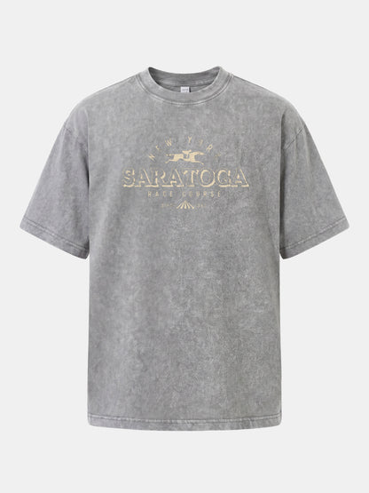 Saratoga Vintage Gold Tone Mark Washed T-shirt