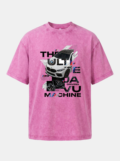 BMW M8 Tech Collage Poster Washed T-shirt