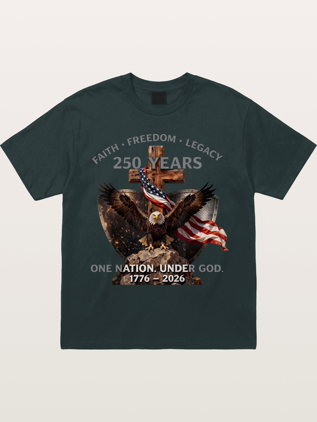 American Eagle Cross Faith Freedom Gildan T-shirt