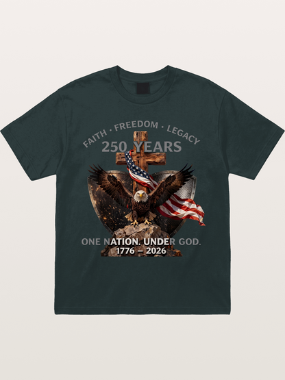 American Eagle Cross Faith Freedom Gildan T-shirt
