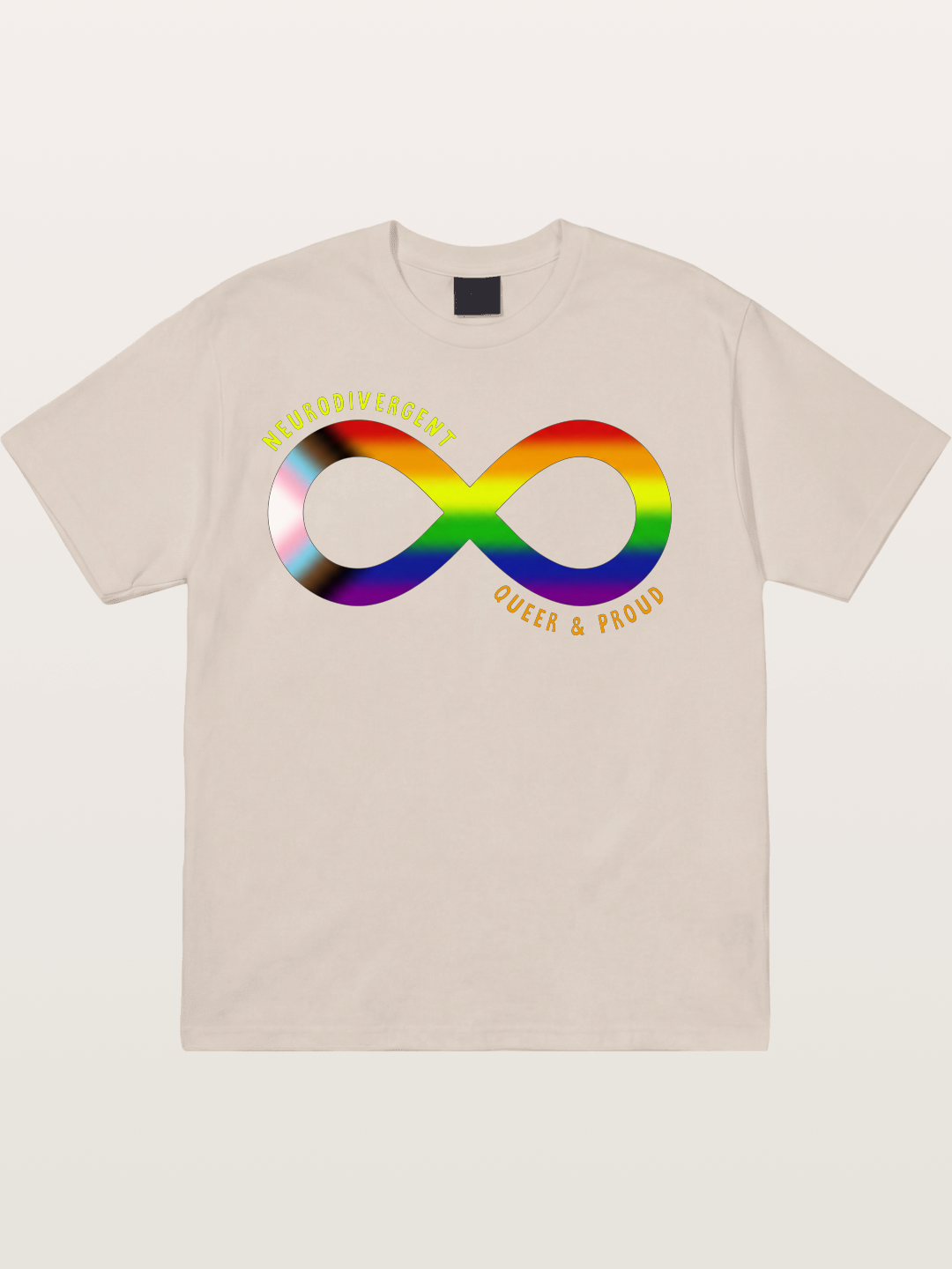 Neurodivergent Queer Infinity Symbol Cotton T-shirt