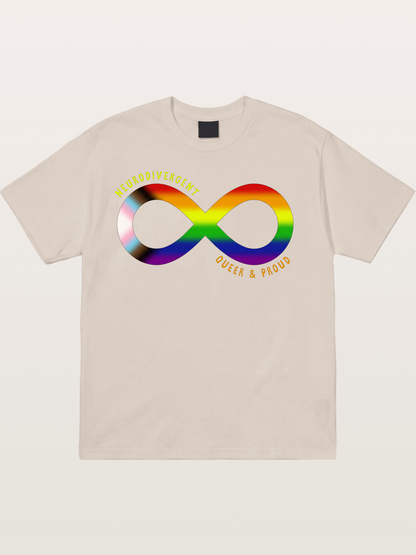 Neurodivergent Queer Infinity Symbol Cotton T-shirt