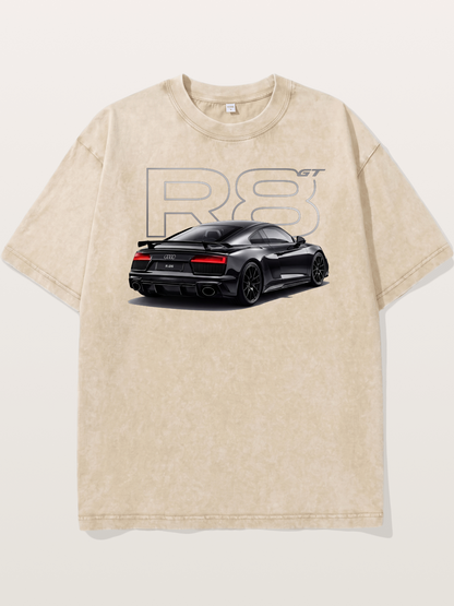 Audi R8 GT Black Rear End Washed T-shirt