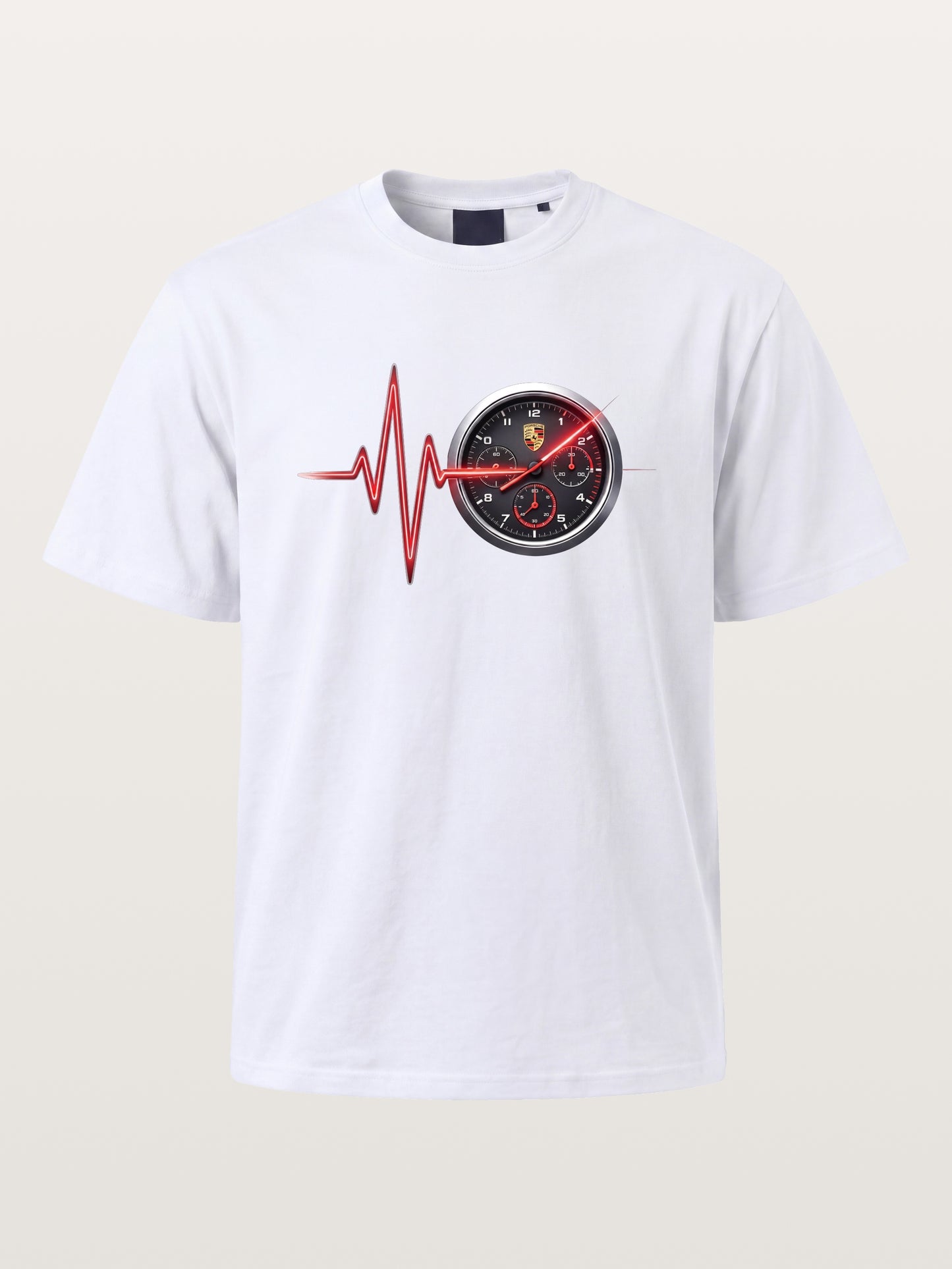Heartbeat Line Porsche Dash Gauge Cotton T-shirt
