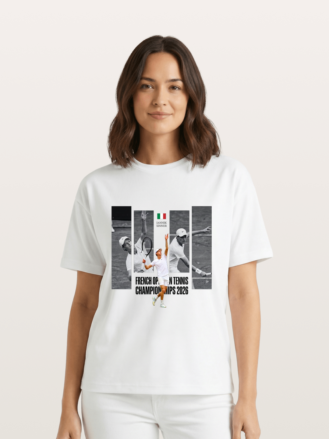 Jannik Sinner French Open Graphic Gildan T-shirt