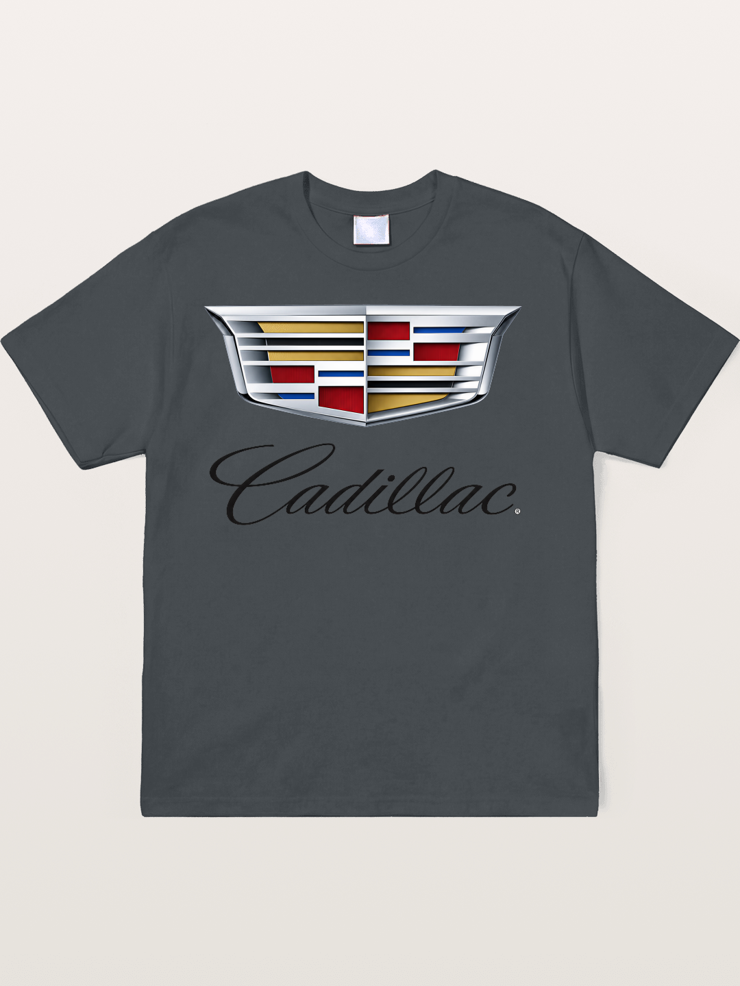 Cadillac Emblem Script Print Soft-Stay T-shirt