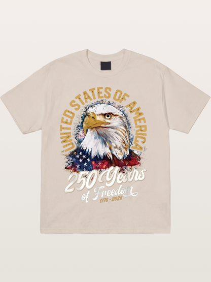 American Eagle 250 Years Freedom Cotton T-shirt