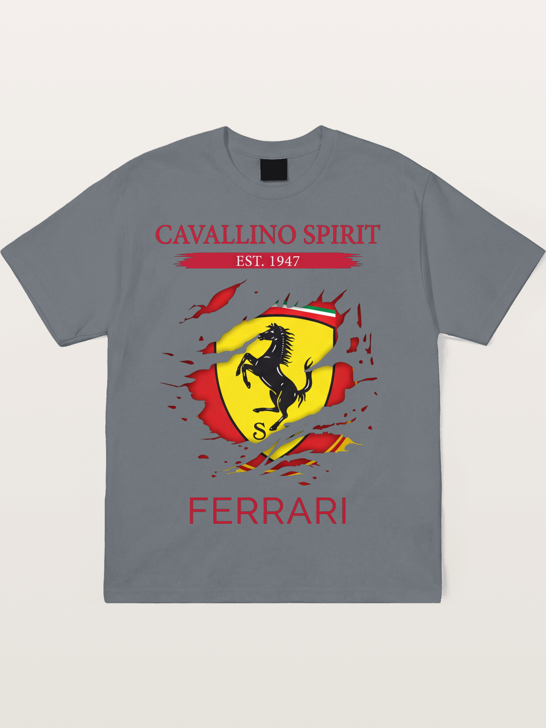 Ferrari 1947 Tear Logo Cotton T-shirt