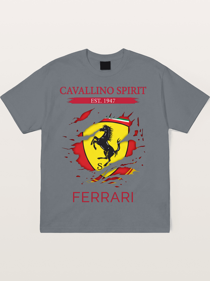 Ferrari 1947 Tear Logo Cotton T-shirt