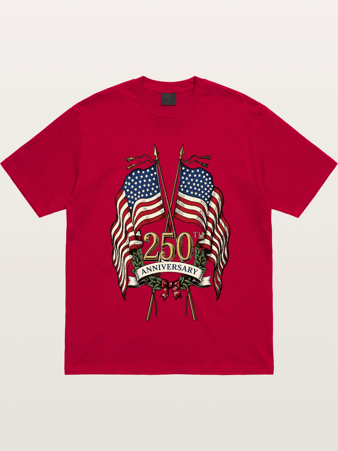 US Flags Anniversary Poster Gildan T-shirt