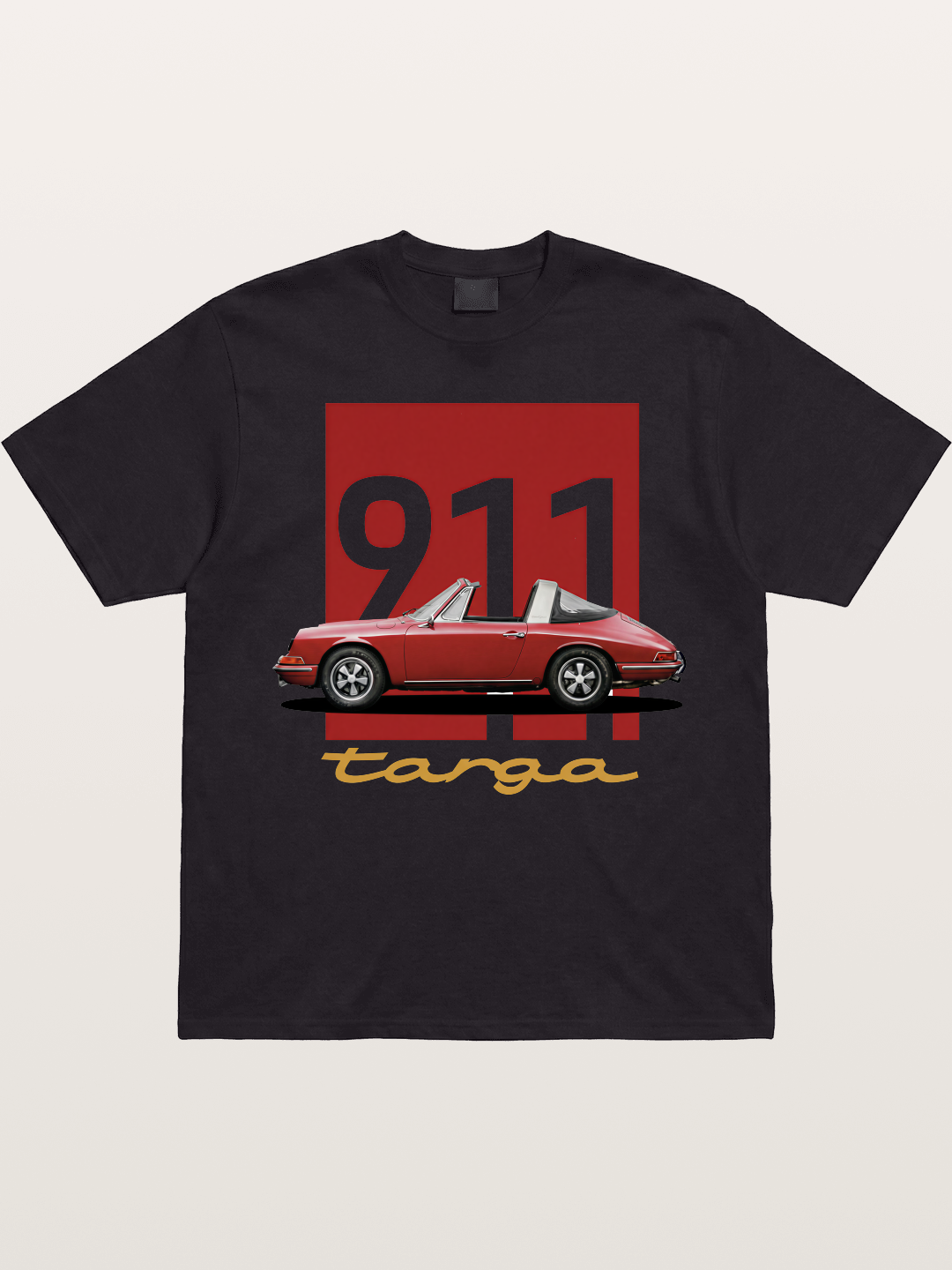 911 Targa Red Vintage Print Gildan T-shirt