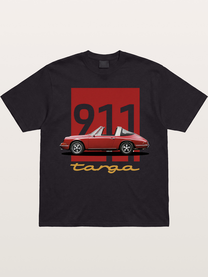 911 Targa Red Vintage Print Gildan T-shirt