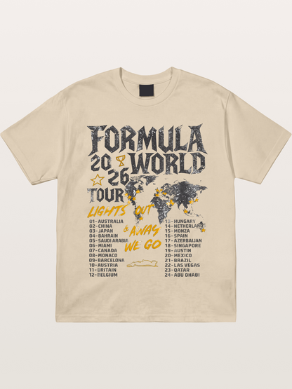2026 F1 World Tour Poster Gildan T-shirt