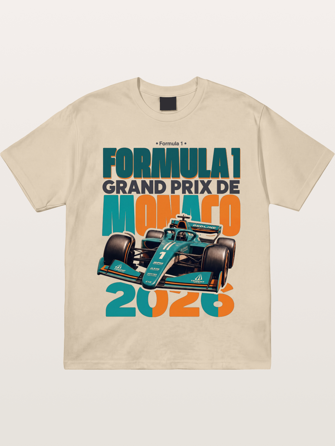 Teal Orange Monaco F1 Poster Gildan T-shirt