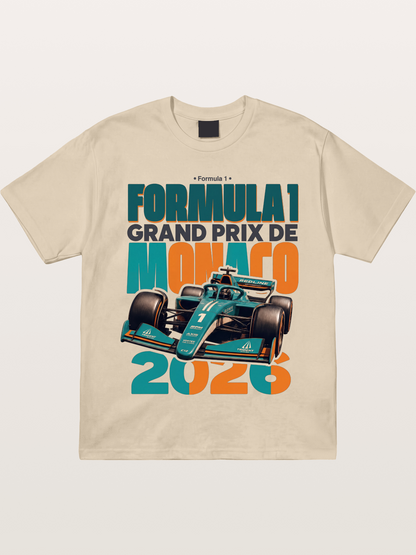 Teal Orange Monaco F1 Poster Gildan T-shirt