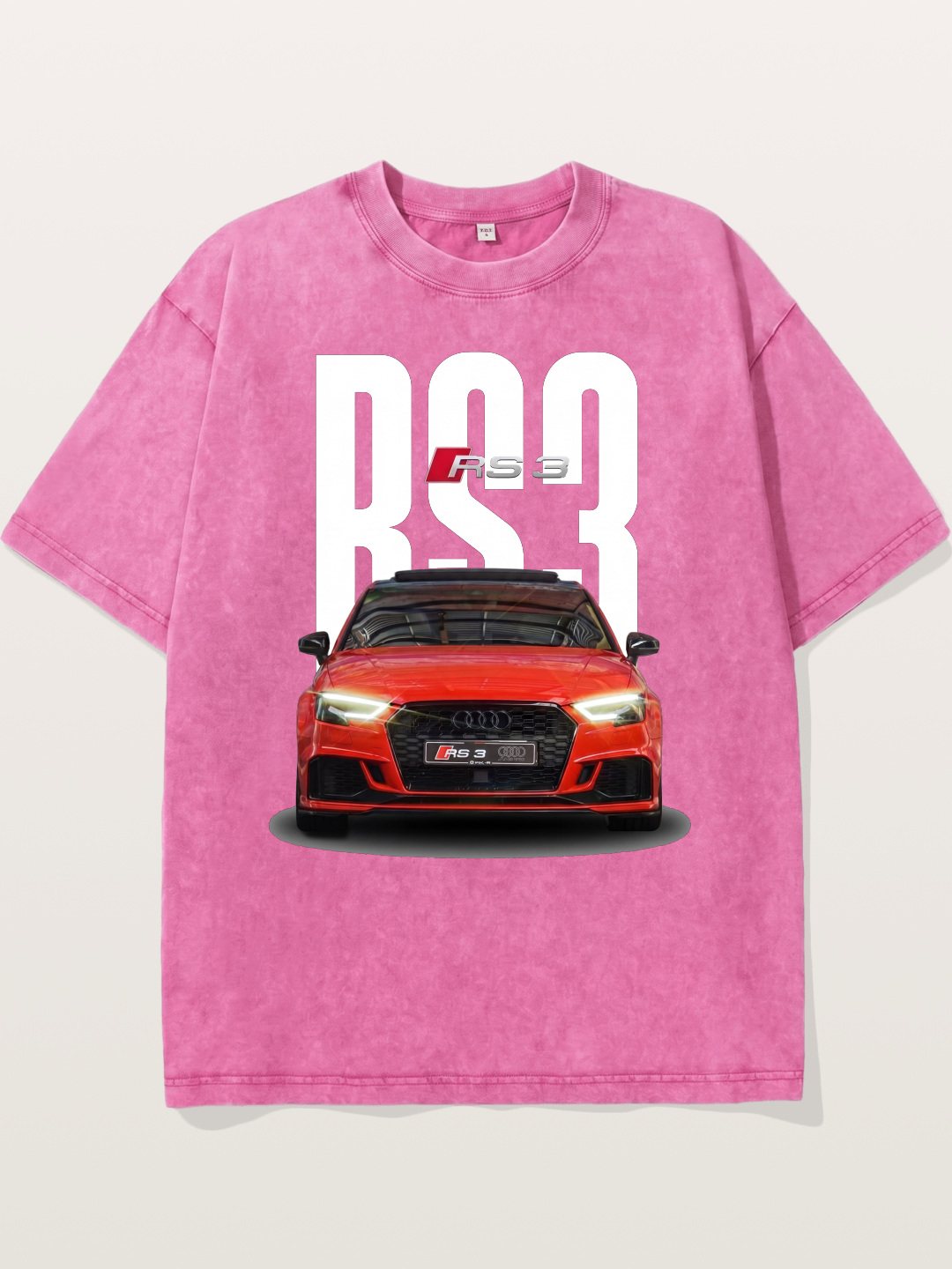 Audi RS3 Red Performance Sedan Washed T-shirt