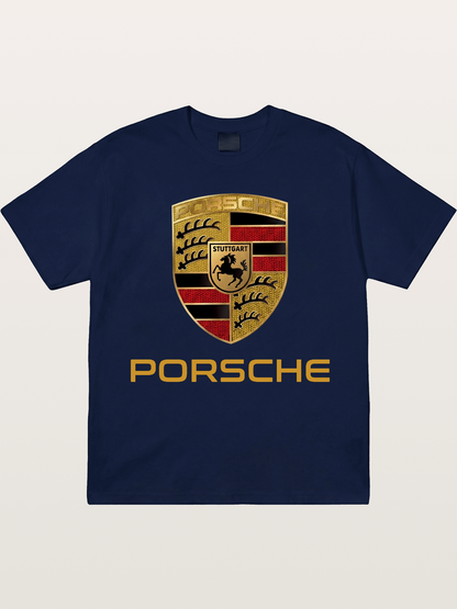 Porsche Golden Emblem Gildan T-shirt