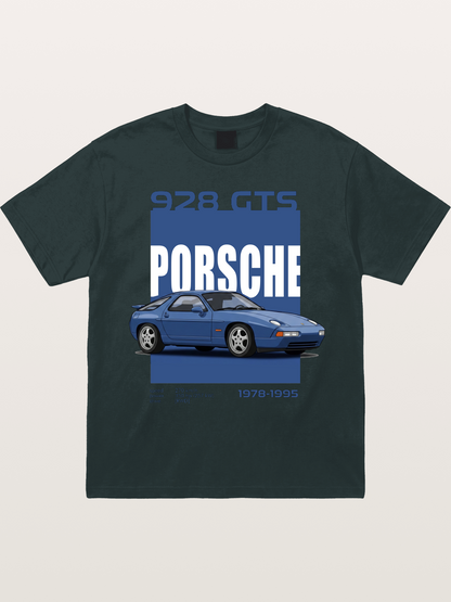 Porsche 928 GTS Blue Classic Gildan T-shirt
