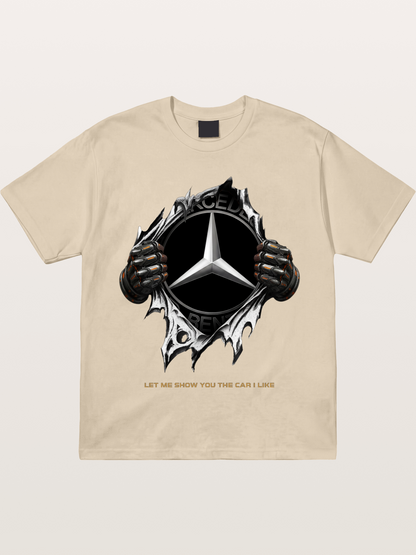 Mercedes Star Crest Tear Through Gildan T-shirt