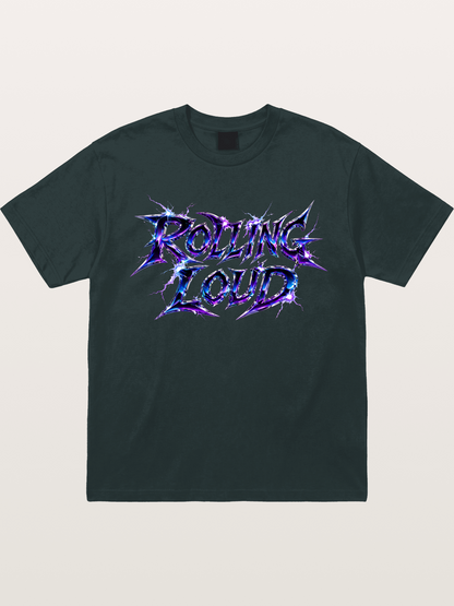 Rolling Loud Blue Lightning Font Gildan T-shirt