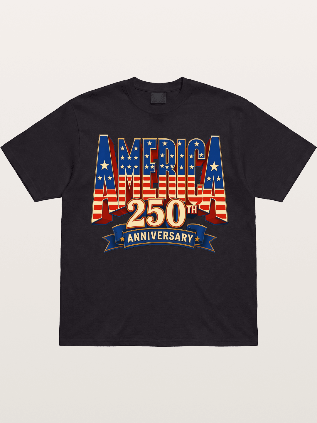 America 250th 3D Lettering Gildan T-shirt