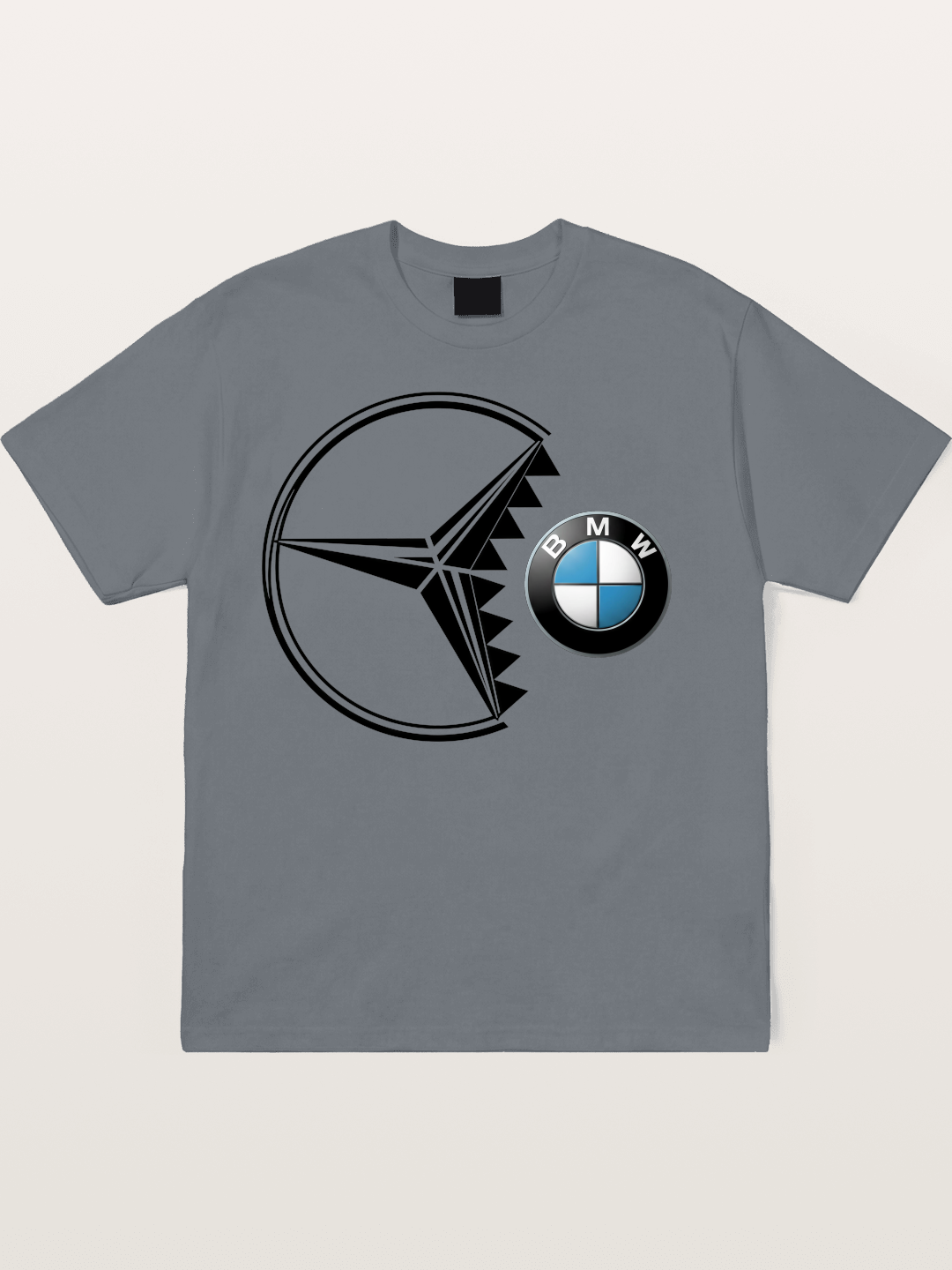 Mercedes vs BMW Logo Art Cotton T-shirt