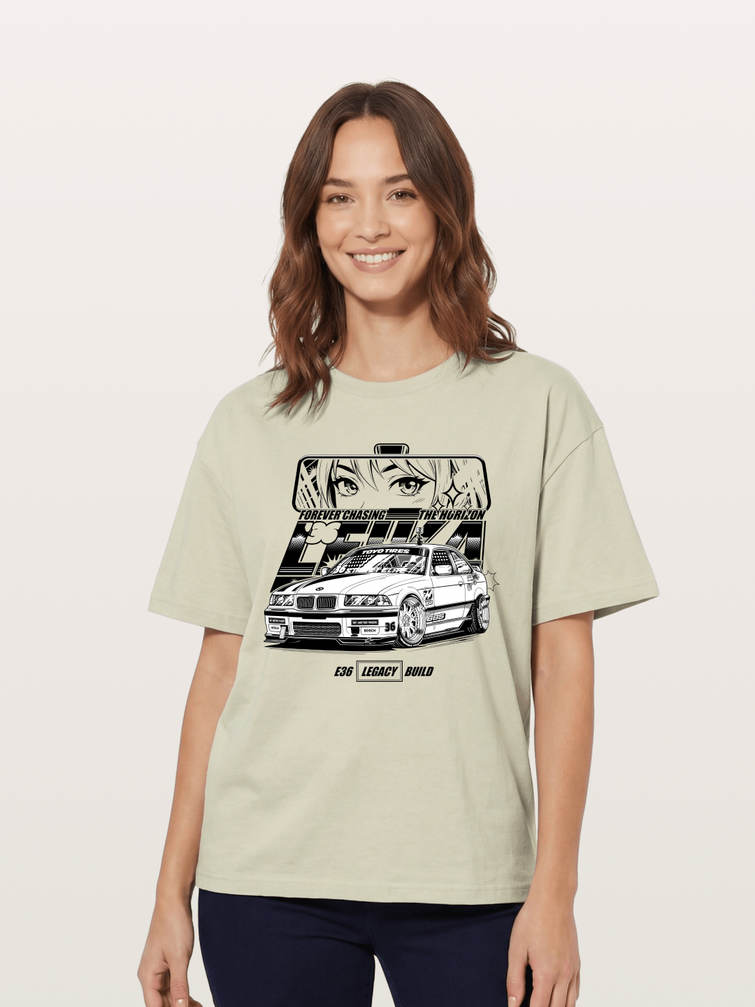 Vintage Race Car Cotton T-shirt