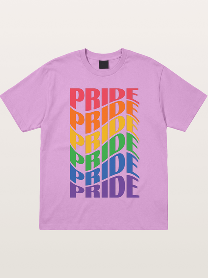 Repeated Pride Rainbow Gradient Design Gildan T-shirt