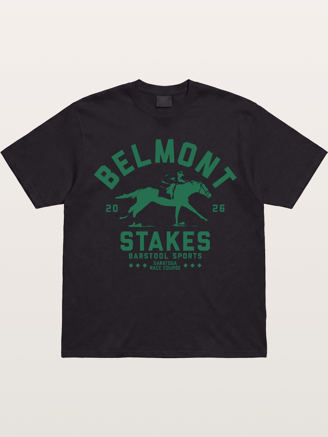 Belmont Stakes Horse Rider Silhouette Gildan T-shirt