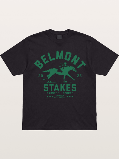Belmont Stakes Horse Rider Silhouette Gildan T-shirt